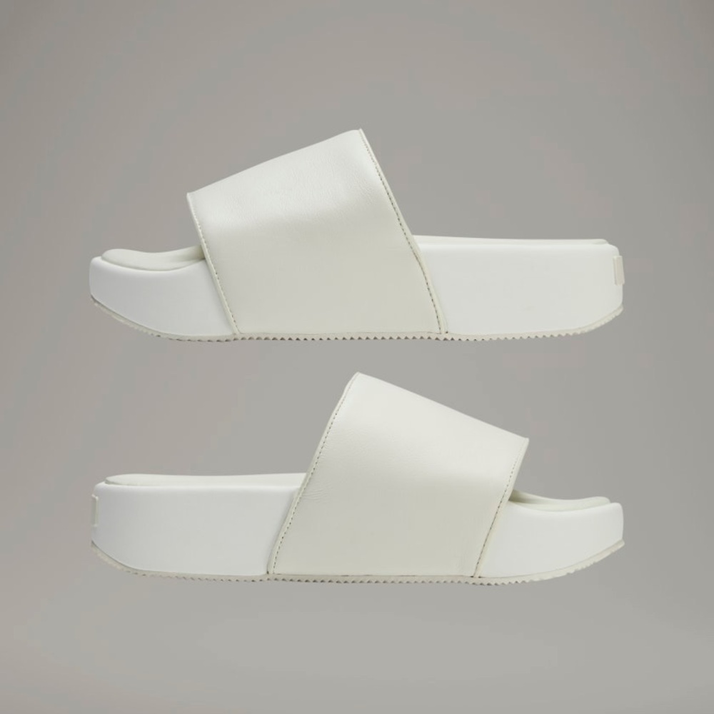 Y-3 white slides